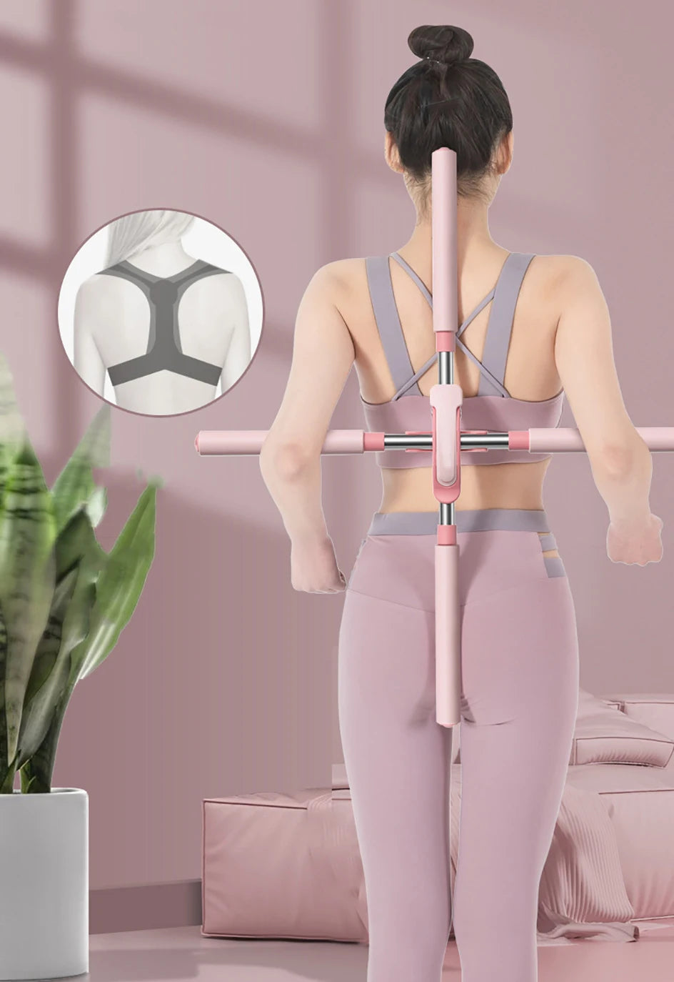 Body Stick Yoga Shoulder Artifact Stainless Steel Cross
