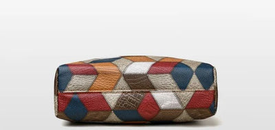 👜 Retro Geometric Pattern Color-Matching Shoulder Bag